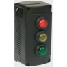 Bartec Momentary Push Button Control Station Thermoplastic Black Enclosure, 1 Cutout, Red Button, IP67 07-3513-10LRRLYYLGG