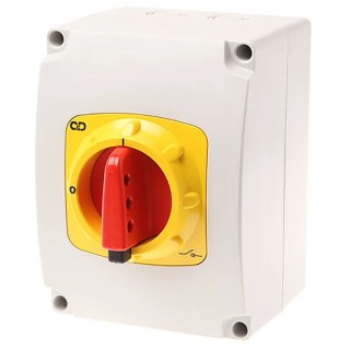 Craig & Derricott 3-Pole Base Isolator Switch IP65, 40A Current, 30 kW Power 