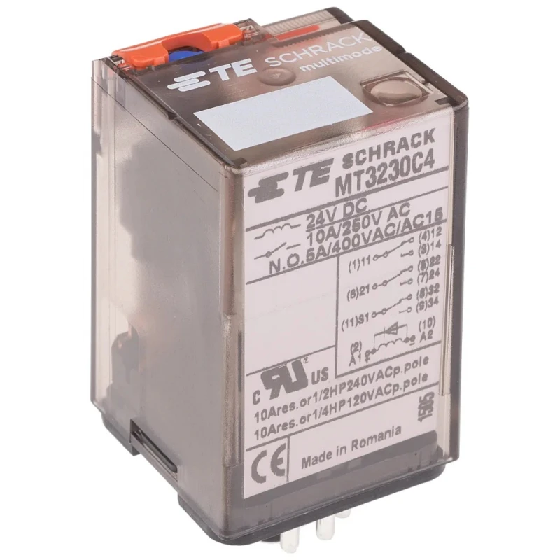 TE Connectivity Power Relay 24V DC Coil 10A Switching Current 3PDT MT3230C4 7-1393091-9