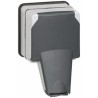 Legrand 16A Grey Power Socket Plexo 66 Indoor & Outdoor French 0 904 65