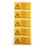 Idento Yellow Polyvinyl Chloride Safety Label ACHTUNG! Nur nach Ausschalten des Hauptschalter öffnen ESSW51105