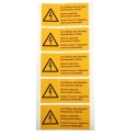Idento Yellow Polyvinyl Chloride Safety Label Vor Öffnen des Gerätes Netzstecker ziehen. Before opening disconnect ESSW50105
