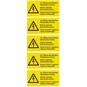 Idento Yellow Polyvinyl Chloride Safety Label Vor Öffnen des Gerätes Netzstecker ziehen. Before opening disconnect ESSW50105