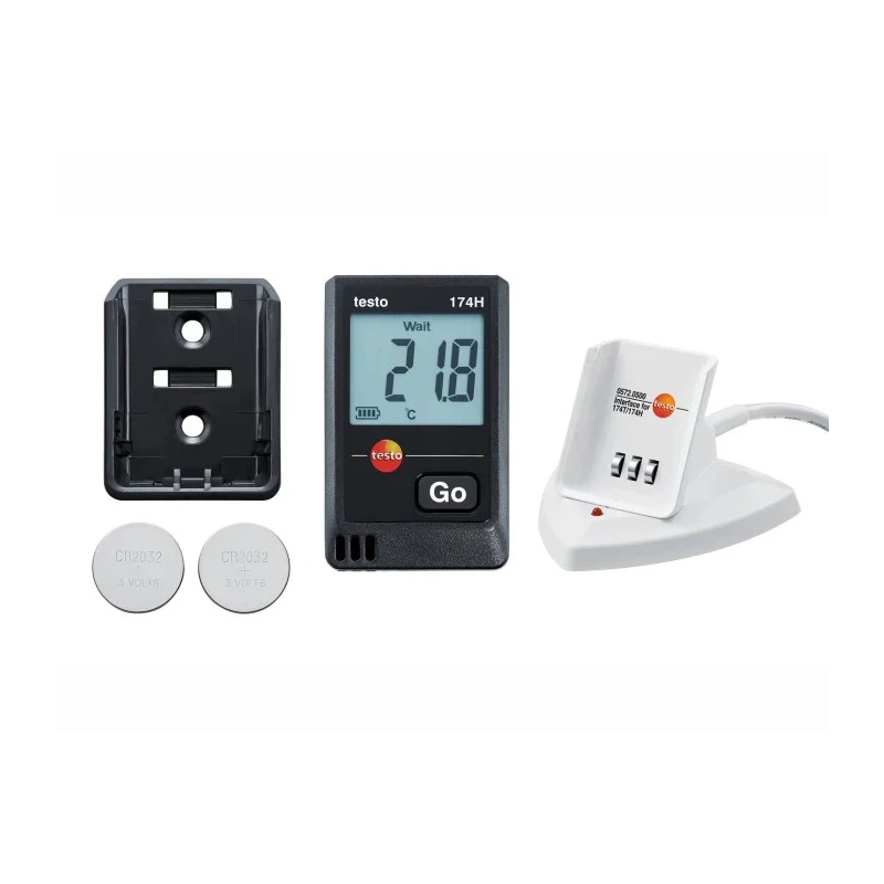 Testo Temperature & Humidity Data Logger with USB Interface 2 Channel, LCD Display, 1 Year Battery Life, Model 0572 0566