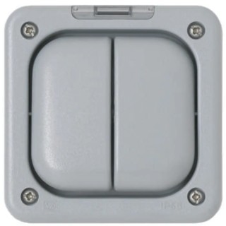 MK Electric Grey 2 Way Intermediate Press Electronic Timer Module 13A Surface Mount Polycarbonate K56422GRY
