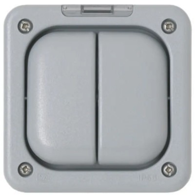 MK Electric Grey 2 Way Intermediate Press Electronic Timer Module 13A Surface Mount Polycarbonate K56422GRY