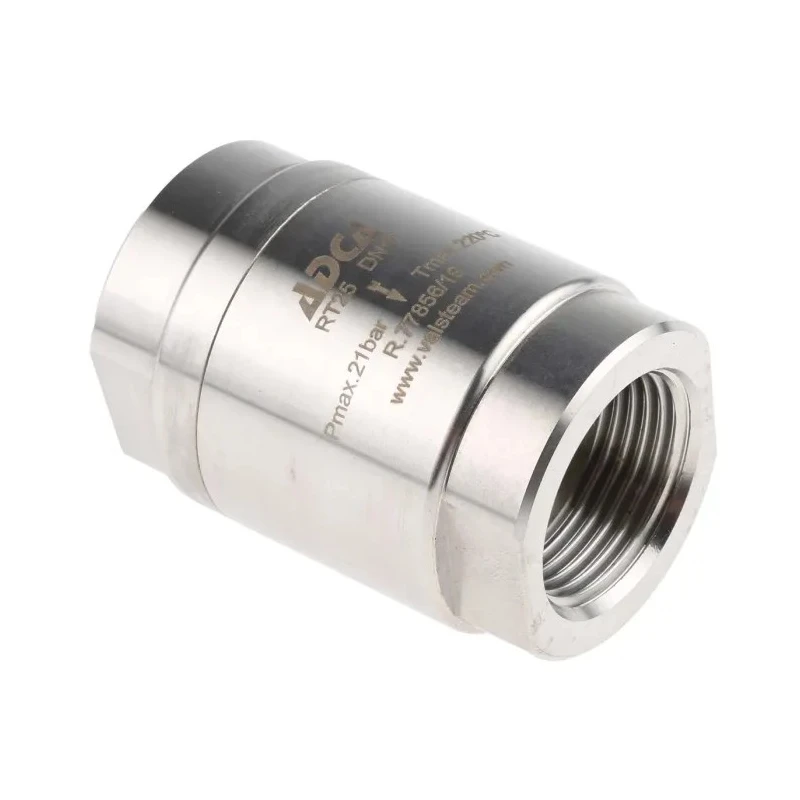 RS PRO Stainless Steel Threaded Single Non Return Valve 1 in BSP 25 bar 220°C 720-9282