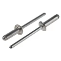 POP Aluminium Blind Rivet 4 mm Diameter 14 mm Length Dome Head Plain Finish TAPD512BS