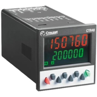 Crouzet Multifunction Manual Reset 6 Digit Counter with 9mm Digit Height and 40 kHz Input Frequency CTR48