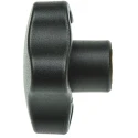 Elesa Black Polypropylene Multiple Lobes Clamping Knob with Brass Insert, Threaded Hole, 50 mm Diameter 69953