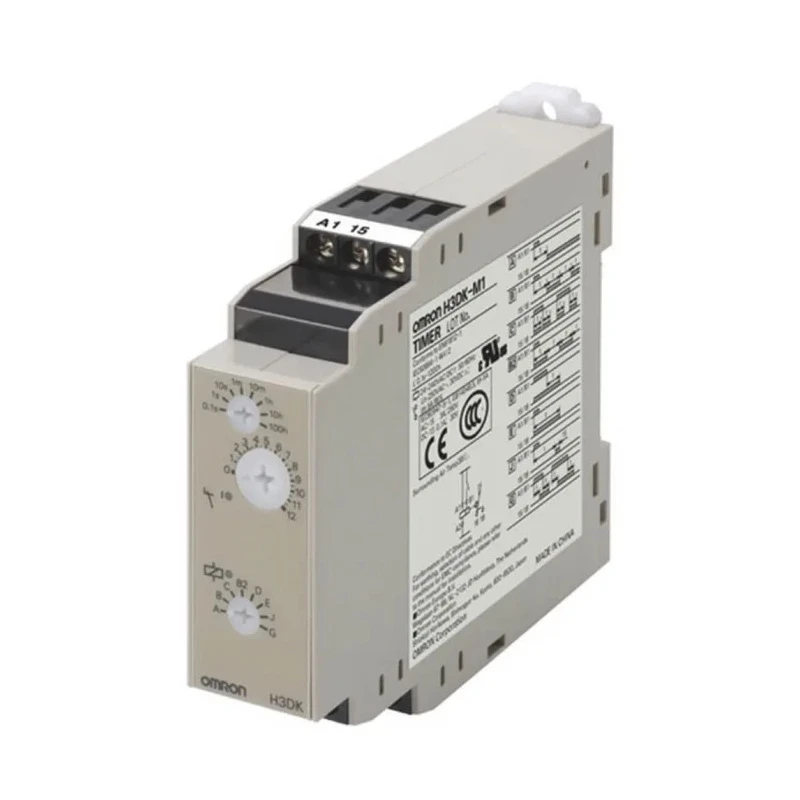 Omron DIN Rail Timer Relay Multifunction 1-Contact SPDT 12-240 V DC 24-240 V AC 0.1s-1200h H3DK