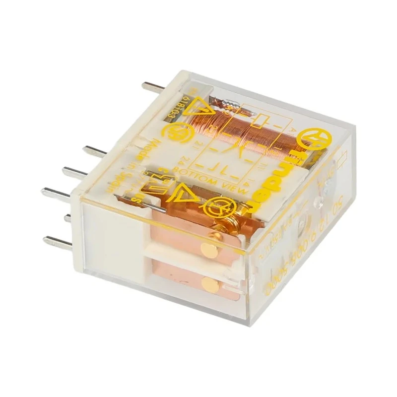 Finder PCB Force Guided Relay 5V DC Coil Voltage 2-Pole DPDT 50.12.9.005.5000