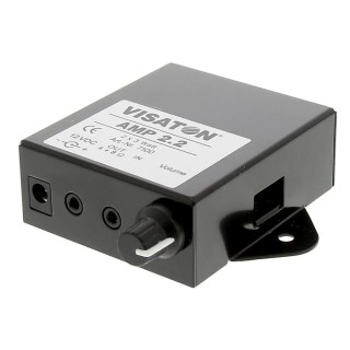 Visaton 2-Channel Audio Amplifier Mini Stereo Amplifier with Level Controls, 12V DC AMP 2.2