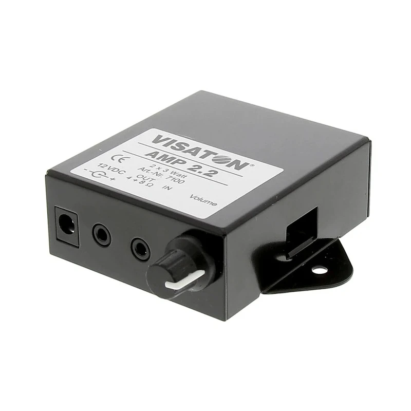 Visaton 2-Channel Audio Amplifier Mini Stereo Amplifier with Level Controls, 12V DC AMP 2.2