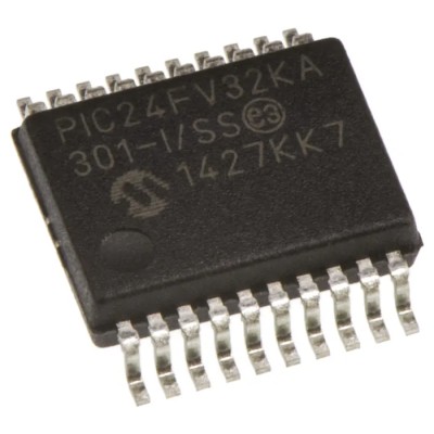 Microchip 16-bit PIC Microcontroller 32 MHz 32kB FLASH 20-Pin SSOP PIC24FV