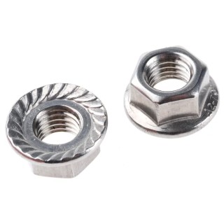 RS PRO Plain A2 Stainless Steel Flanged Hex Nut M10 DIN 6923 21.8mm Flange Diameter 15mm Hex Size 10mm Height 725-9666