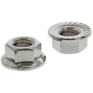 RS PRO Plain A2 Stainless Steel Flanged Hex Nut M12, 26mm Flange Diameter, 18mm Hex Size Across Flat, 12mm Overall 725-9675