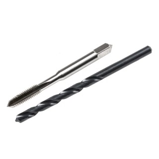 RS PRO Tap & Drill Set M6 Thread Metric Coarse Standard Hand Tap HSS 66mm Overall Length 749-5694