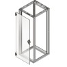 nVent SCHROFF Glass Cabinet Door 16U 553mm 6mm Smoke Grey Safety Glass with Lock 27230-004