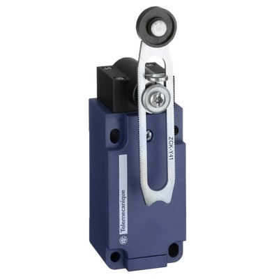 Telemecanique Sensors OsiSense XC Series Roller Lever Limit Switch, 1 NC/1 NO Contact, IP66 IP67, Plastic XCKS141H29