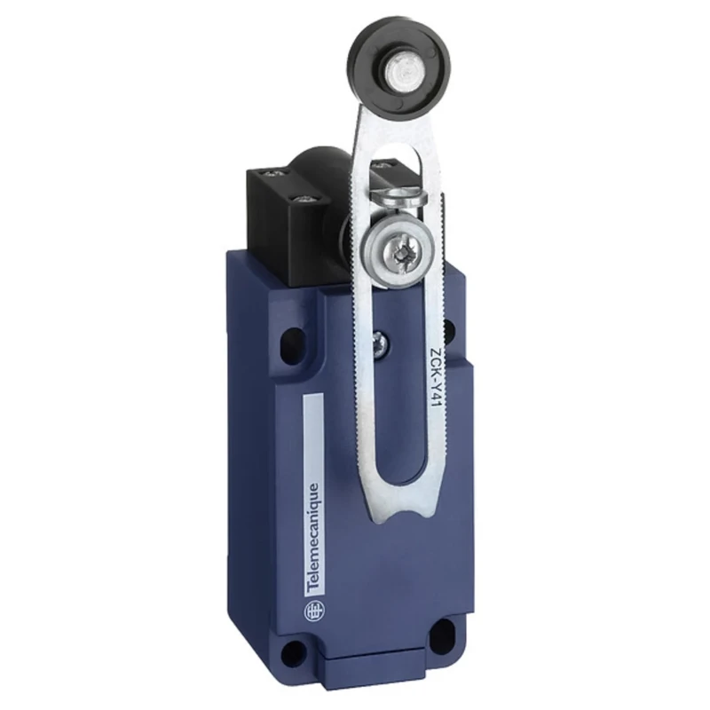 Telemecanique Sensors OsiSense XC Series Roller Lever Limit Switch, 1 NC/1 NO Contact, IP66 IP67, Plastic XCKS141H29