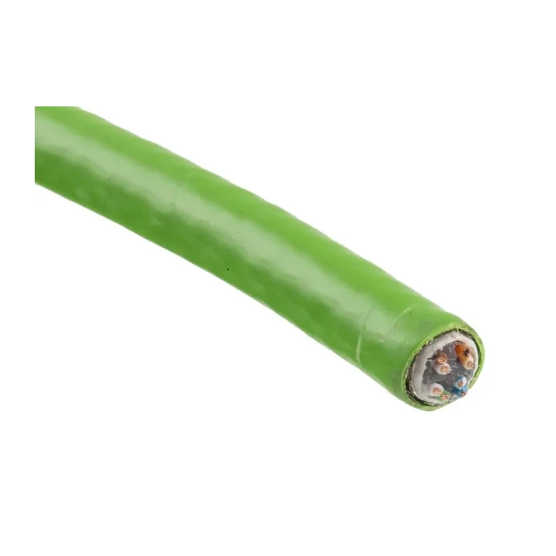 Siemens Shielded Screened Ethernet Cable, 20 m Length, Green PVC Jacket, 8 Core, 6.4 mm Diameter, 80V, Copper Conductor Cat6a