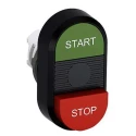 ABB Modular Series Red, Green Momentary Push Button Head, 22 mm Cutout, IP66 1SFA611144R1106 MPD15-11B