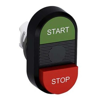 ABB Modular Series Red, Green Momentary Push Button Head, 22 mm Cutout, IP66 1SFA611144R1106 MPD15-11B