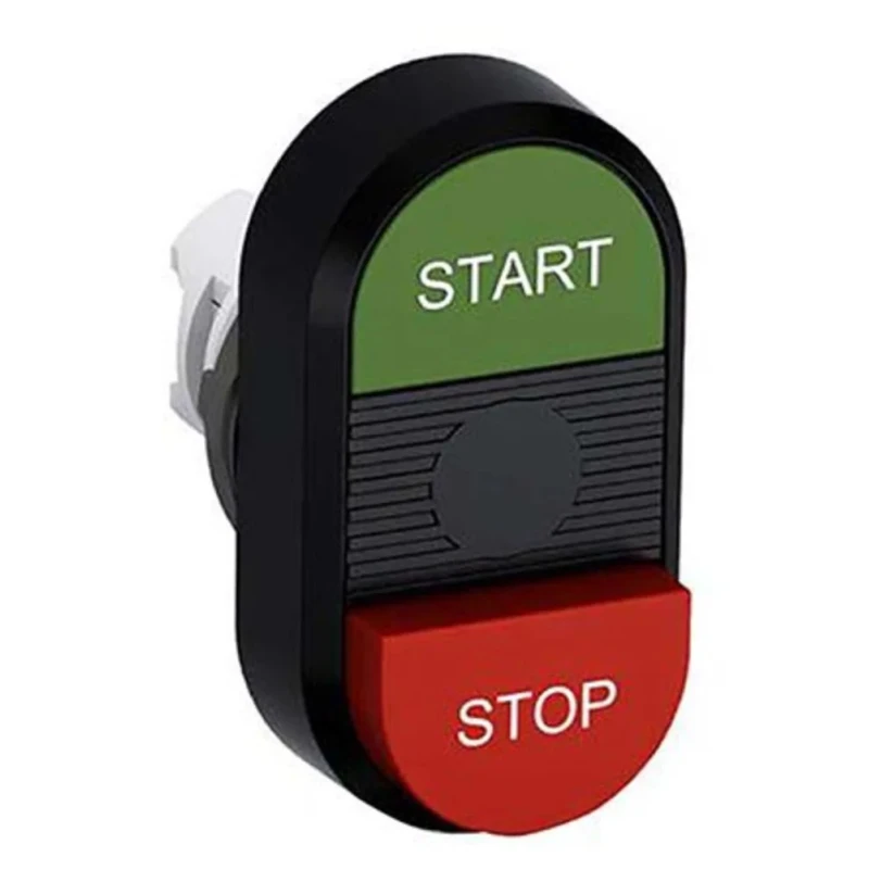 ABB Modular Series Red, Green Momentary Push Button Head, 22 mm Cutout, IP66 1SFA611144R1106 MPD15-11B