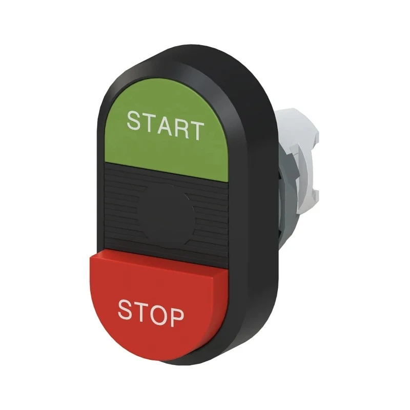 ABB Modular Series Red, Green Momentary Push Button Head, 22 mm Cutout, IP66 1SFA611144R1106 MPD15-11B