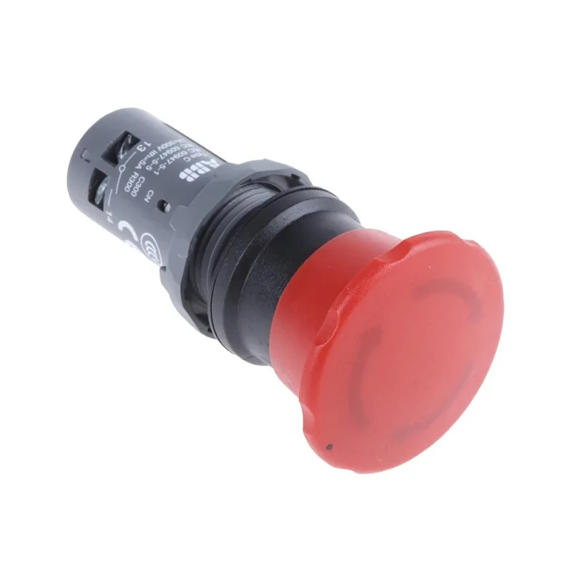 ABB 1SFA Series Twist Release Emergency Stop Push Button, Panel Mount, 22.5 mm Cutout, 1 NO/1 1SFA619550R1071 CE4T-10R-11