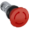 ABB 1SFA Series Twist Release Emergency Stop Push Button, Panel Mount, 22.5 mm Cutout, 1 NO/1 1SFA619550R1071 CE4T-10R-11