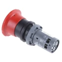 ABB 1SFA Series Twist Release Emergency Stop Push Button, Panel Mount, 22.5 mm Cutout, 1 NO/1 1SFA619550R1071 CE4T-10R-11