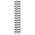 RS PRO Pre-Printed Adhesive Label Shelf Life, Vinyl Cloth, 38mm x 15mm, Black on White, Pack of 140 758-7958
