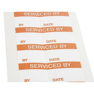 RS PRO Pre-Printed Adhesive Label Orange Text on White Vinyl Cloth 38mm x 15mm 140 Per Pack 758-7983