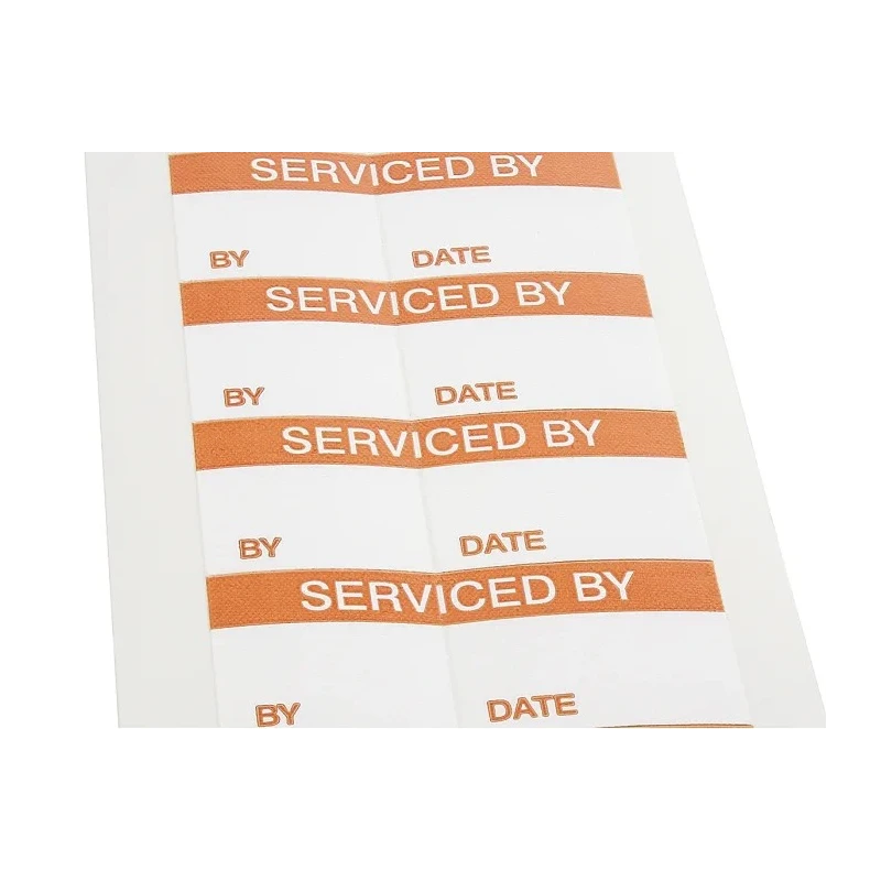 RS PRO Pre-Printed Adhesive Label Orange Text on White Vinyl Cloth 38mm x 15mm 140 Per Pack 758-7983