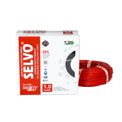 selvo-1-sq-mm-pvc-insulated-multistrand-flame-retardant-red-copper-cable-58350