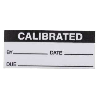RS PRO Pre-Printed Adhesive Label Calibrated 38mm x 15mm Vinyl Cloth Self-Adhesive 140 Per Pack 758-8005