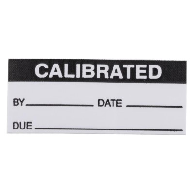 RS PRO Pre-Printed Adhesive Label Calibrated 38mm x 15mm Vinyl Cloth Self-Adhesive 140 Per Pack 758-8005