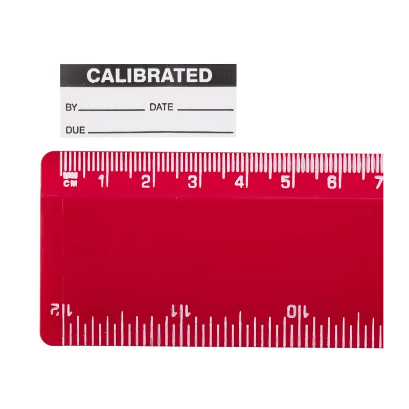 RS PRO Pre-Printed Adhesive Label Calibrated 38mm x 15mm Vinyl Cloth Self-Adhesive 140 Per Pack 758-8005