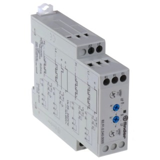 Finder 83 Series DIN Rail Timer Relay, 1-Contact, SPDT, 24 V dc 24V ac, 240 V ac, 0.05-10 s/h/min/d Time 83.91.0.240.0000