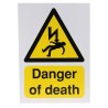 RS PRO Self-Adhesive Hazard Warning Sign Label Yellow Black Vinyl 210mm x 148mm 763-1617