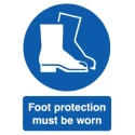 RS PRO Polypropylene Rigid Plastic Mandatory Sign Foot Protection Must Be Worn 763-1884