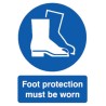 RS PRO Polypropylene Rigid Plastic Mandatory Sign Foot Protection Must Be Worn 763-1884