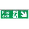 RS PRO Plastic FIRE EXIT English Exit Sign 450mm Width, 150mm Height 763-1793