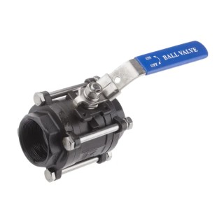 RS PRO Carbon Steel Threaded Manual Ball Valve BSPP 2 in, 69 bar, Stainless Steel Handle 764-4231