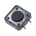Omron Black Tactile Switch Cap 0.4 mm SPST 50mA 24 V dc Through Hole B3FS-4002P