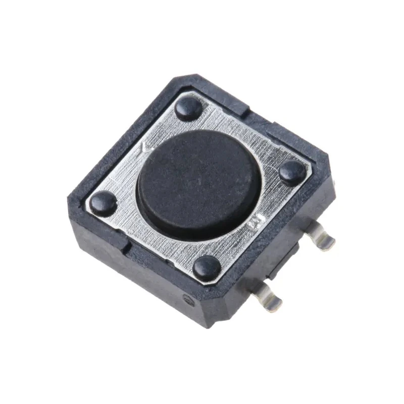 Omron Black Tactile Switch Cap 0.4 mm SPST 50mA 24 V dc Through Hole B3FS-4002P