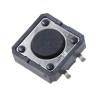 Omron Black Tactile Switch Cap 0.4 mm SPST 50mA 24 V dc Through Hole B3FS-4002P