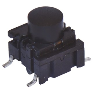 MEC IP67 Black Tactile Switch Cap SPST 50mA 24V dc Surface Mount 